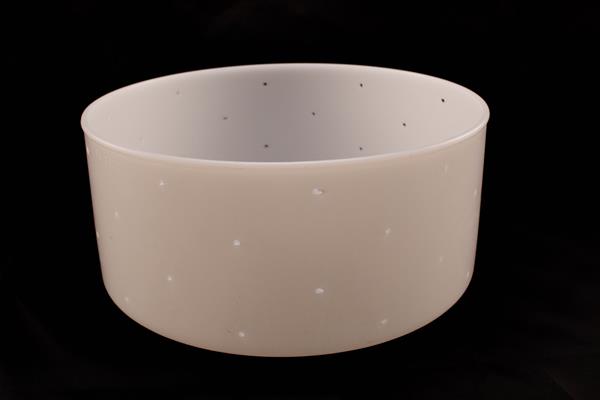 Käseform ohne Deckel für Brie und andere Schimmelkäse. D: 21 cm. H: 9 cm