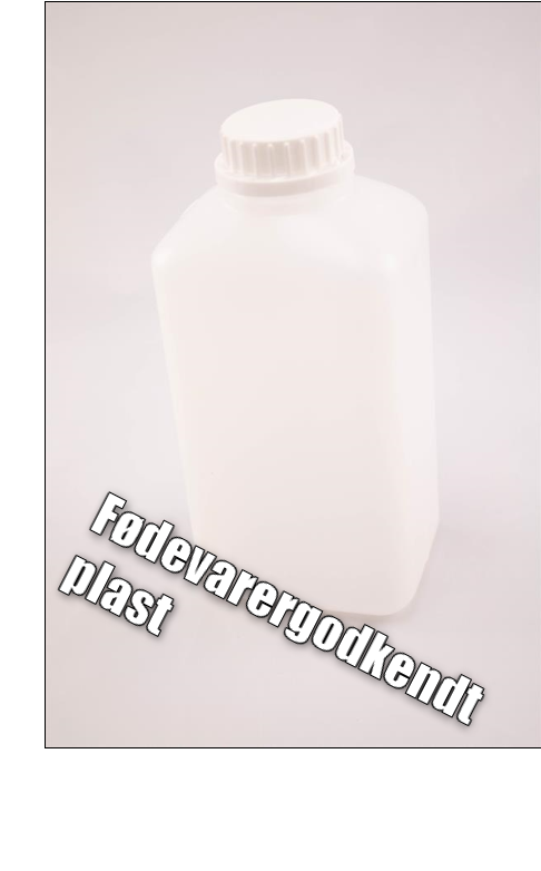 Kunststoffflasche 1 Liter, rechteckig – frostsichere, lebensmittelechte HDPE-Flasche mit weißem Verschluss