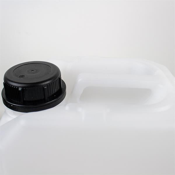 Kunststoffkanister 5 Liter – frostsicherer, stapelbarer und lebensmittelechter HDPE-Kanister mit schwarzem Verschluss