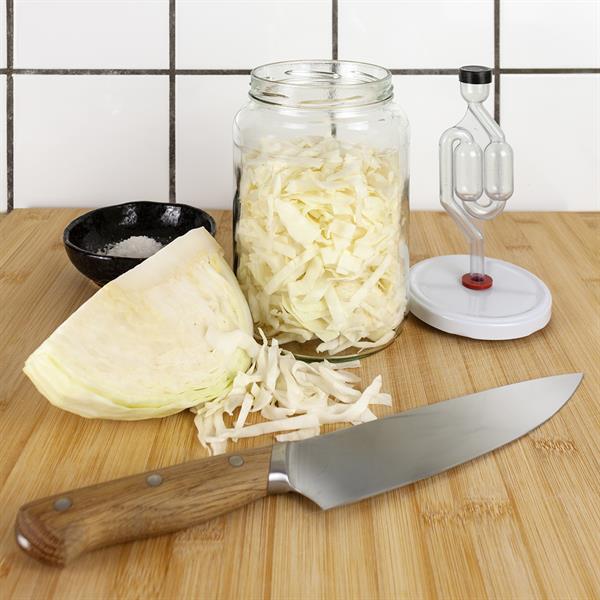Fermentierglas, 1,7 Liter – komplett mit Schraubdeckel inkl. Gummistopfen und Gärröhrchen
