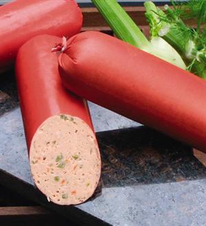 F+ Darm, für Kochwurst, rot, Durchm. 6,3 cm / Länge 25 cm, 1 Stk.