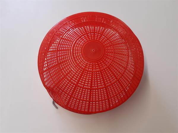 Grobsieb / Eimersieb 26 cm – rotes Sieb für Most, Wein und Holunderblütensaft