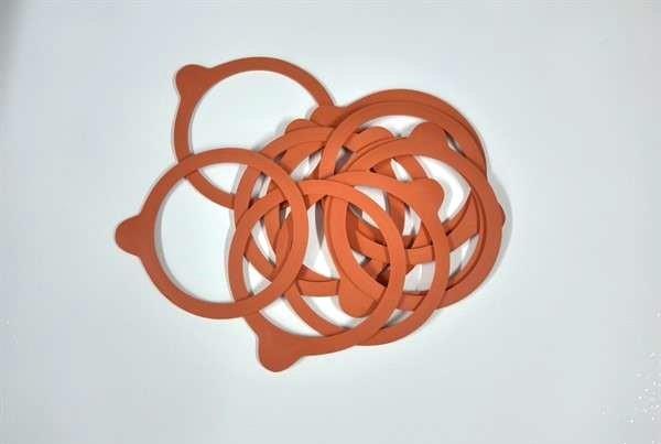 Gummiringe / Pakninger til henkogningsglas, Weck,  74 x 86 mm, 10 stk