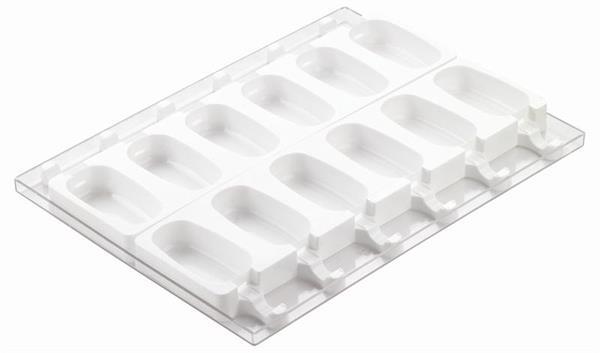 Isform, 12 stk. ovale forme i Magnum facon, inkl. 50 ispinde i træ