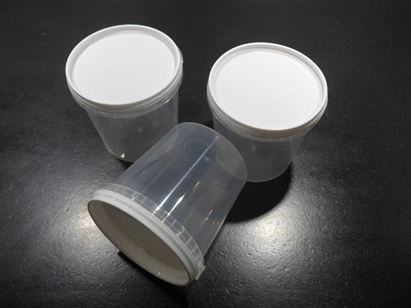 Honigbecher mit Deckel / Kunststoffdose mit Sicherheitsclip – 420 ml, 888 Stk.