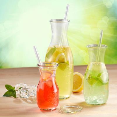 Weck-Flasche 500 ml – elegante Glasflasche mit Deckel für Saft und Most