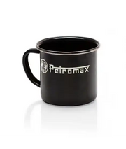 Emaillebecher für Lagerfeuerkaffee und heiße Getränke – Petromax, schwarz 0,36 Liter