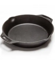 Gusseisenpfanne mit zwei Griffen für Lagerfeuer und Grill – Petromax FP25H, Ø25 cm
